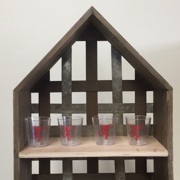FireBall Bar Shelf With Shot Glasses - Picture 3 of 16